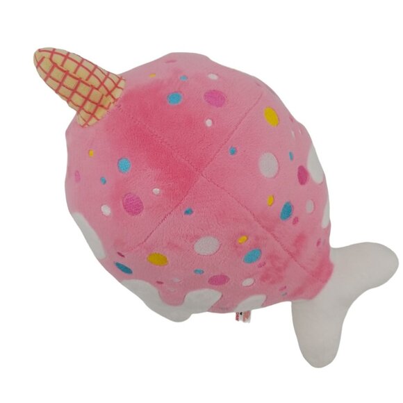 Aurora Tasty Peach Vanilla-Berry Nomwhal Plush Ice Cream Narwhal - Picture 10 of 14